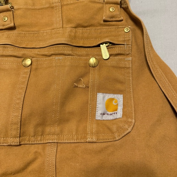 Carhartt Tan Bib Overalls - Picture 2 of 9